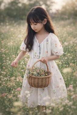 Zara Basket Full Of Meadow Treasures Gauzy Embroidered Blooms Dress 9